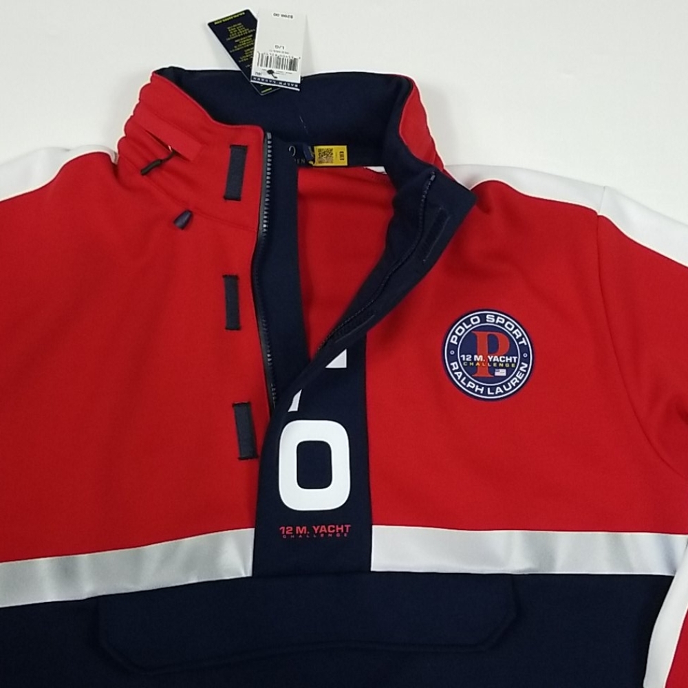 Polo Ralph Lauren Hood Enclosed Half Zip Up - Picture 2 of 8